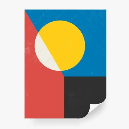 Fotomural arte geométrico minimalista retro – Pixers®