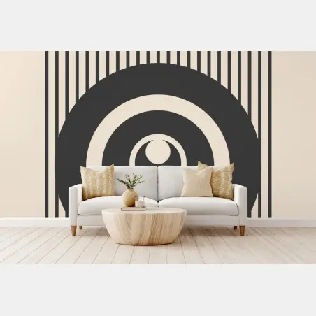 Fotomural diseño geométrico minimalista en tonos neutros – Pixers®