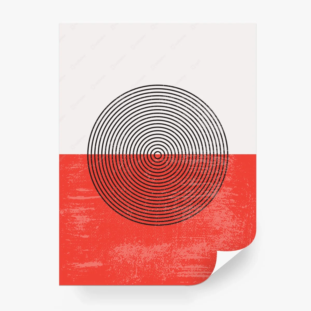Fotomural círculos concéntricos sobre fondo rojo y blanco – Pixers® Fotomural círculos concéntricos sobre fondo rojo y blanco – Pixers®