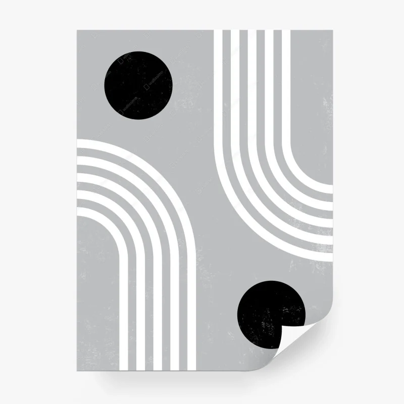 Fotomural composición geométrica minimalista en gris