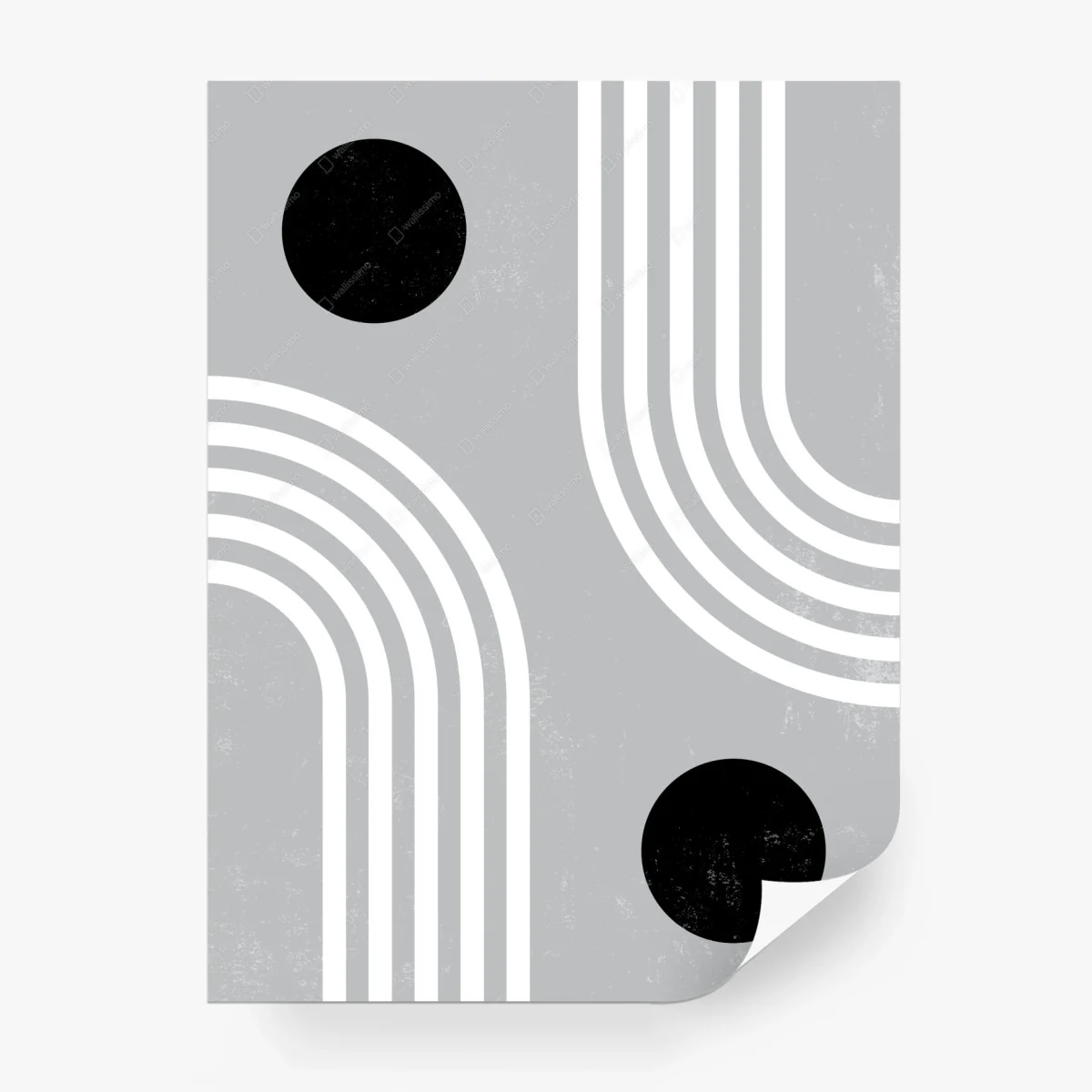 Fotomural composición geométrica minimalista en gris – Pixers®