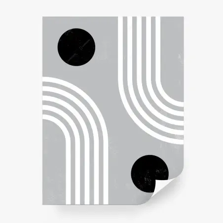 Fotomural composición geométrica minimalista en gris – Pixers®