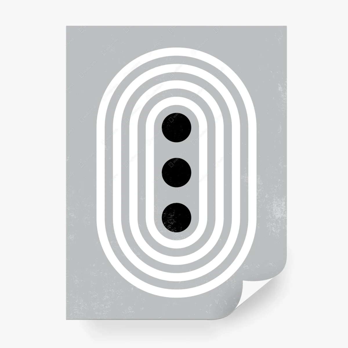 Fotomural composición geométrica minimalista en gris con tres puntos – Pixers® Fotomural composición geométrica minimalista en gris con tres puntos – Pixers®