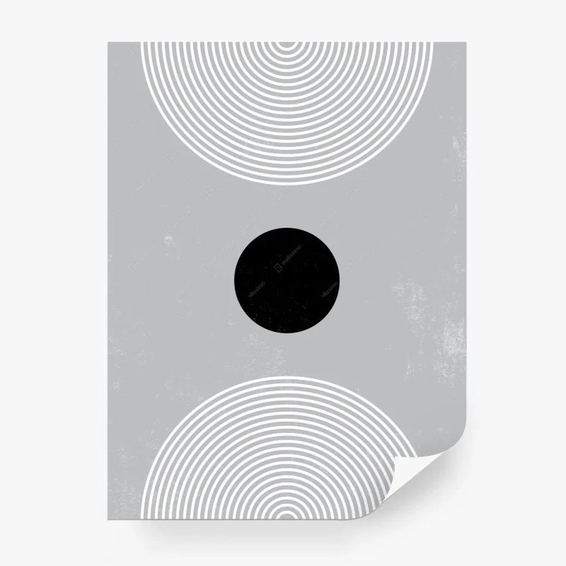 Fotomural arte geométrico minimalista en tonos grises