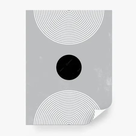 Fotomural arte geométrico minimalista en tonos grises – Pixers®