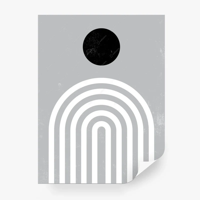 Fotomural composición geométrica minimalista en gris