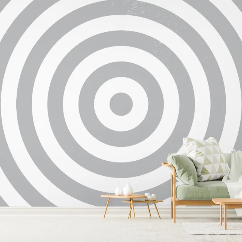 Fotomural círculos concéntricos minimalistas con textura