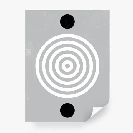 Fotomural círculos concéntricos minimalistas con textura – Pixers®