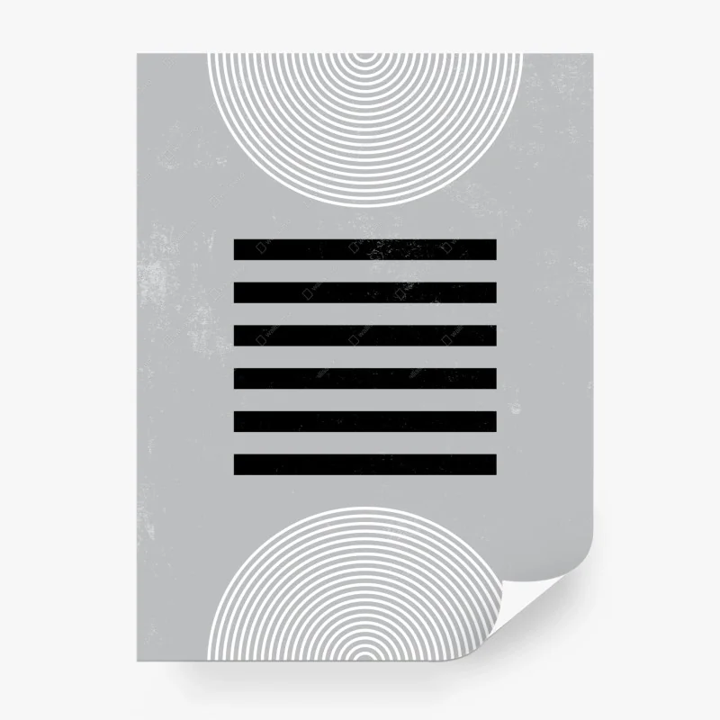 Fotomural arte geométrico minimalista en gris