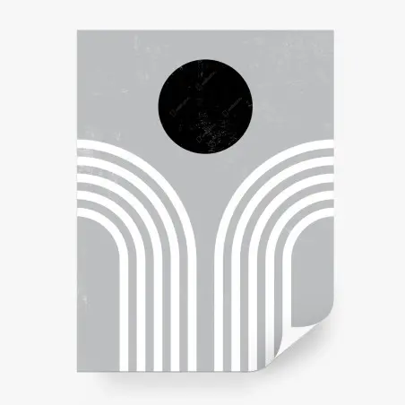 Fotomural composición geométrica minimalista en gris – Pixers®
