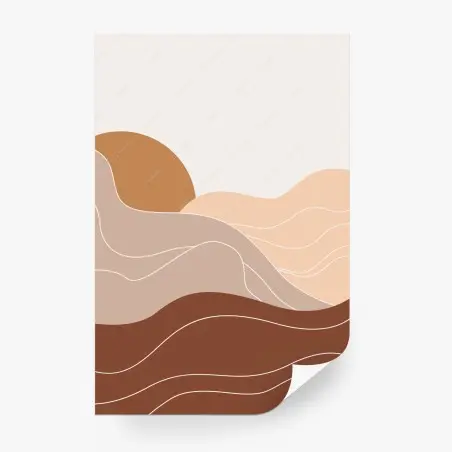 Fotomural paisaje minimalista en tonos tierra – Pixers®