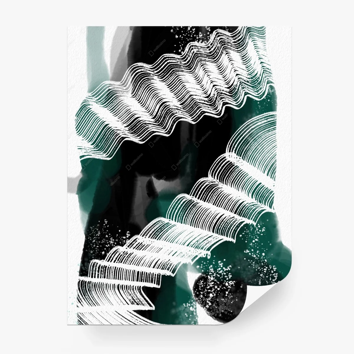 Fotomural ondas abstractas en verde y blanco – Pixers® Fotomural ondas abstractas en verde y blanco – Pixers®