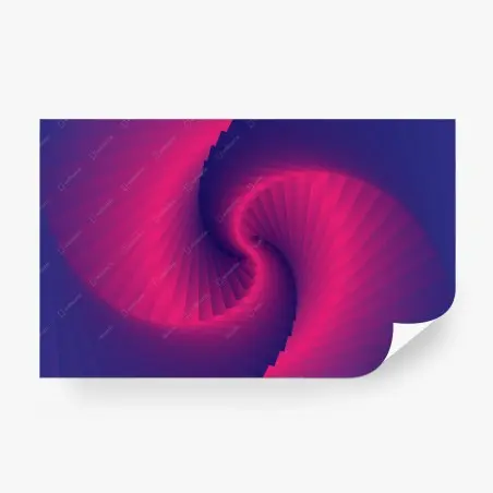Fotomural espiral hipnótica en tonos magenta y morado – Pixers®