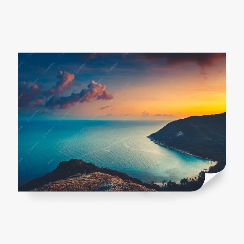 Fotomural bahía tropical al atardecer