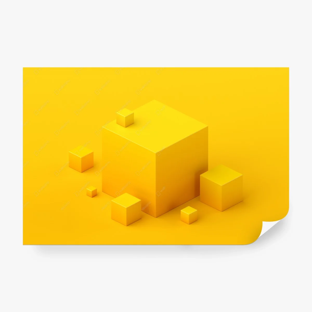 Fotomural composición geométrica en amarillo – Pixers®