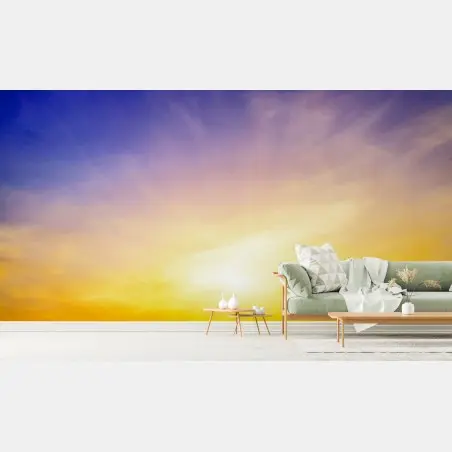 Fotomural amanecer dorado sobre el horizonte – Pixers®