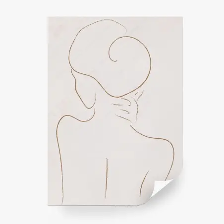 Fotomural silueta femenina en líneas minimalistas – Pixers®