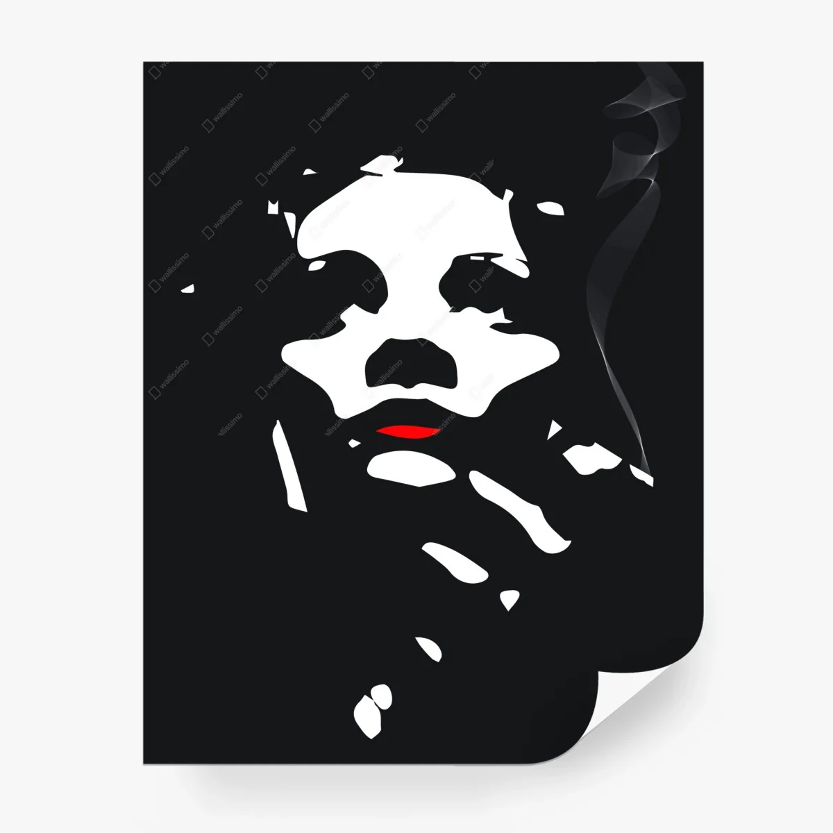 Fotomural rostro abstracto en alto contraste con labios rojos – Pixers® Fotomural rostro abstracto en alto contraste con labios rojos – Pixers®
