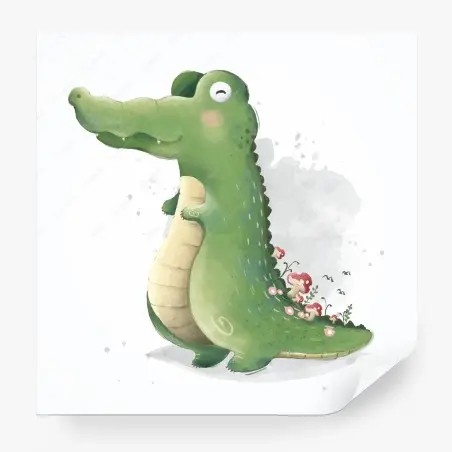 Fotomural cocodrilo encantador entre setas – Pixers®
