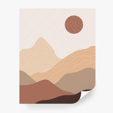 Fotomural paisaje minimalista en tonos tierra – Pixers®