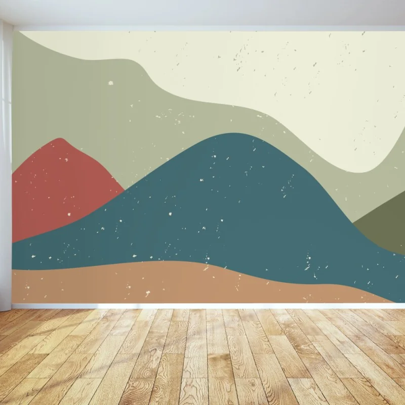 Fotomural paisaje geométrico minimalista estilo japonés
