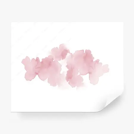 Fotomural flores acuareladas en tonos rosados – Pixers®