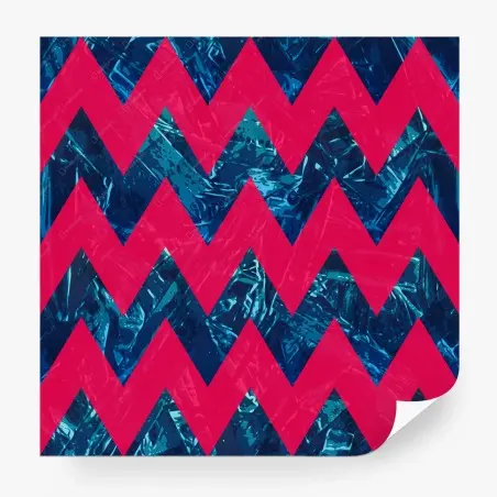 Fotomural chevron geométrico fucsia y azul – Pixers®