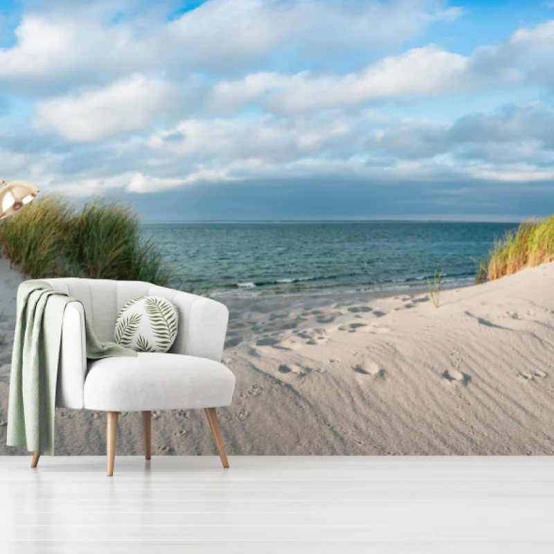 Fotomural dunas junto al mar sereno