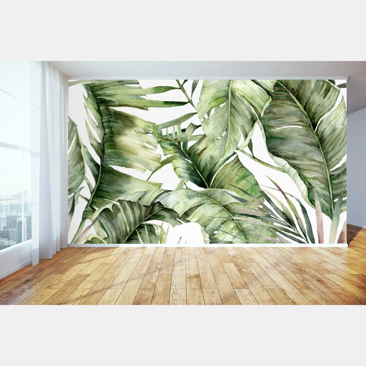 Fotomural hojas tropicales en acuarela estilo botánico – Pixers® Fotomural hojas tropicales en acuarela estilo botánico – Pixers®