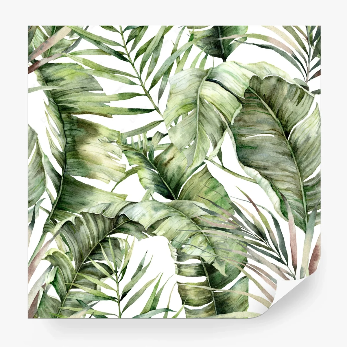 Fotomural hojas tropicales en acuarela estilo botánico – Pixers® Fotomural hojas tropicales en acuarela estilo botánico – Pixers®