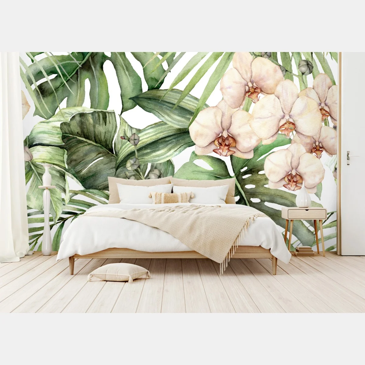 Fotomural orquídeas y hojas tropicales en acuarela – Pixers® Fotomural orquídeas y hojas tropicales en acuarela – Pixers®