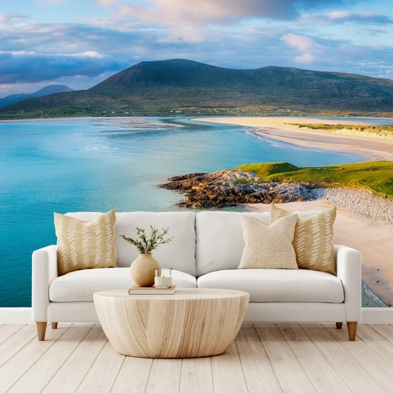 Fotomural paisaje costero de Luskentyre, Isla de Harris