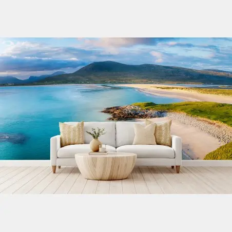 Fotomural paisaje costero de Luskentyre, Isla de Harris – Pixers®