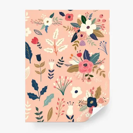 Fotomural diseño floral en tonos pastel – Pixers®