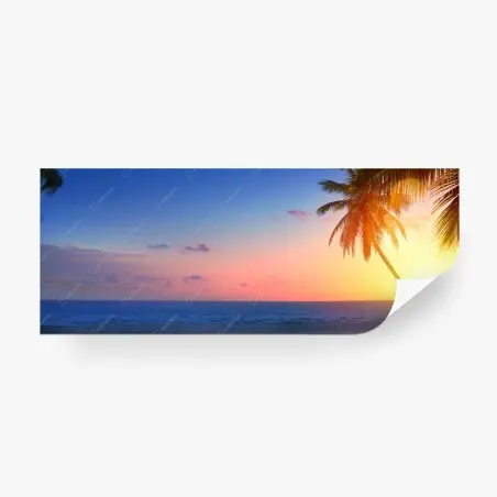 Fotomural amanecer en la playa tropical – Pixers®