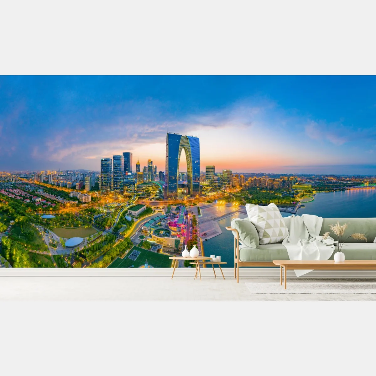 Fotomural puesta de sol sobre el horizonte urbano de Suzhou – Pixers® Fotomural puesta de sol sobre el horizonte urbano de Suzhou – Pixers®