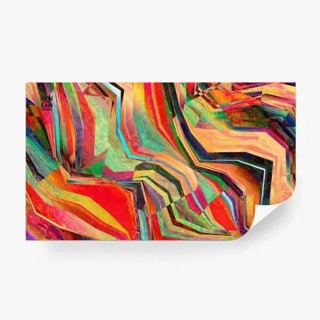 Fotomural explosión geométrica de colores vibrantes – Pixers®