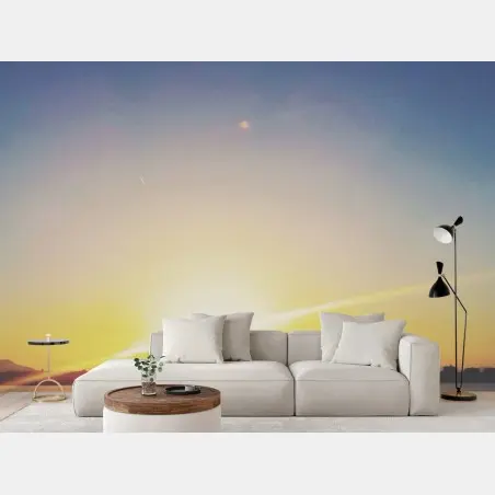 Fotomural amanecer dorado sobre la laguna – Pixers®