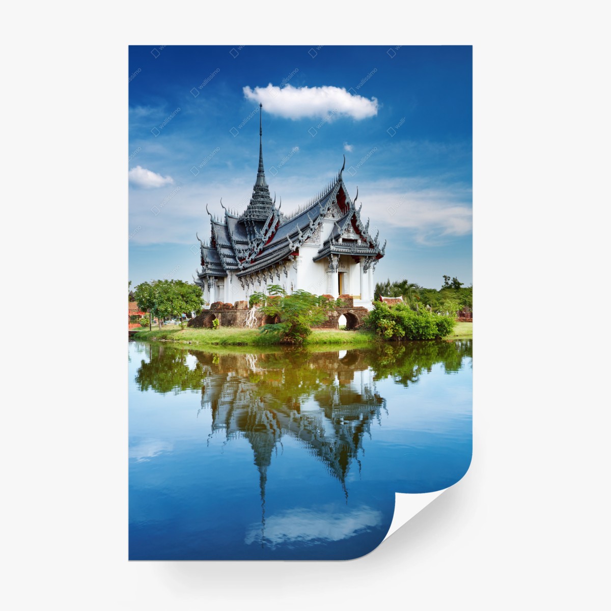 Fotomural Sanphet Prasat: palacio reflejado en el lago – Pixers®