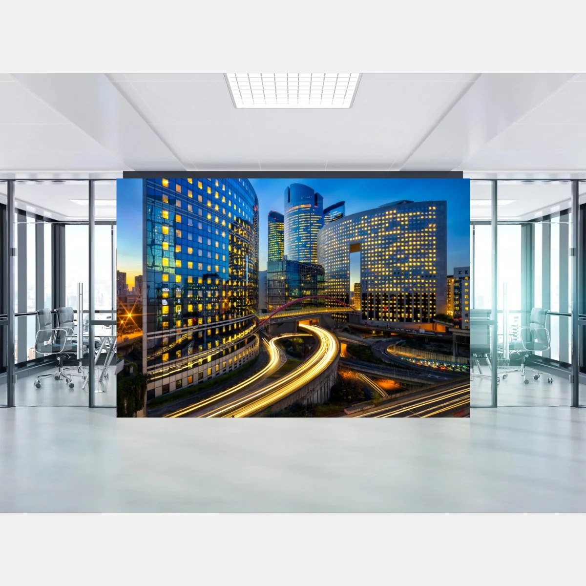 Fotomural estelas de luz sobre la ciudad moderna – Pixers® Fotomural estelas de luz sobre la ciudad moderna – Pixers®