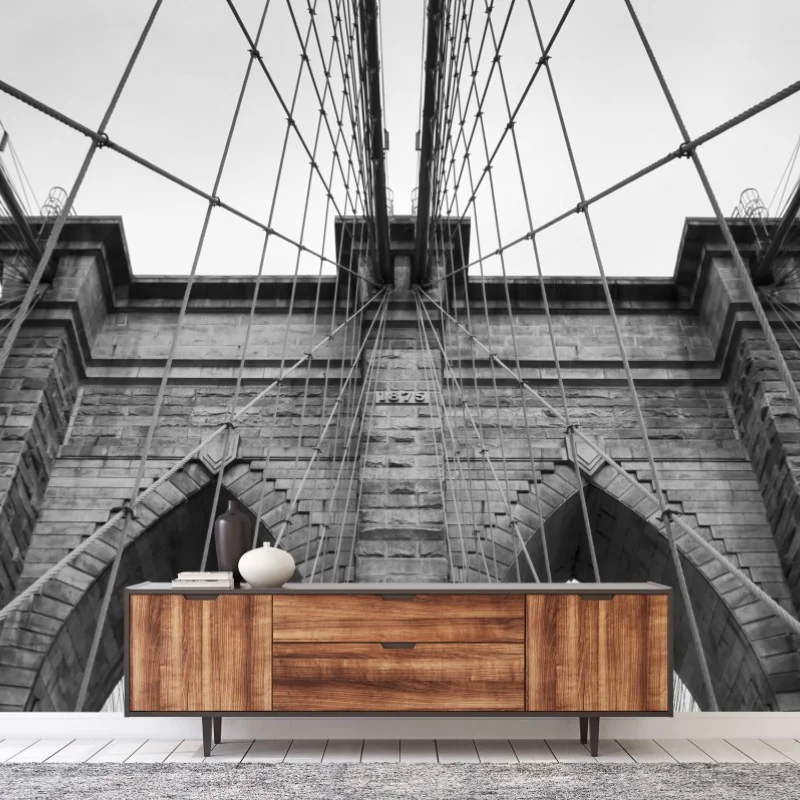 Fotomural perspectiva arquitectónica del puente de Brooklyn