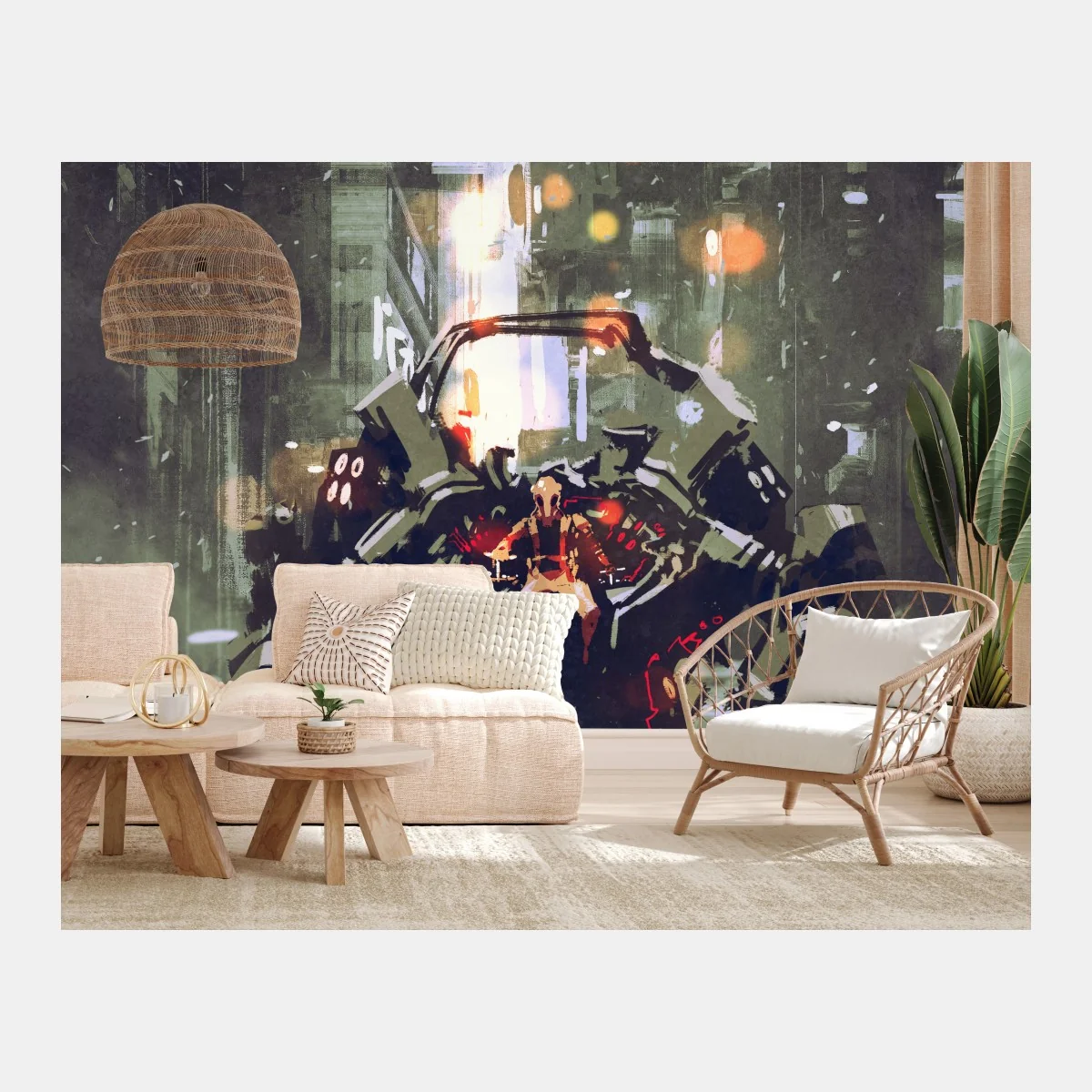 Fotomural mecha colosal en la ciudad nocturna – Pixers® Fotomural mecha colosal en la ciudad nocturna – Pixers®