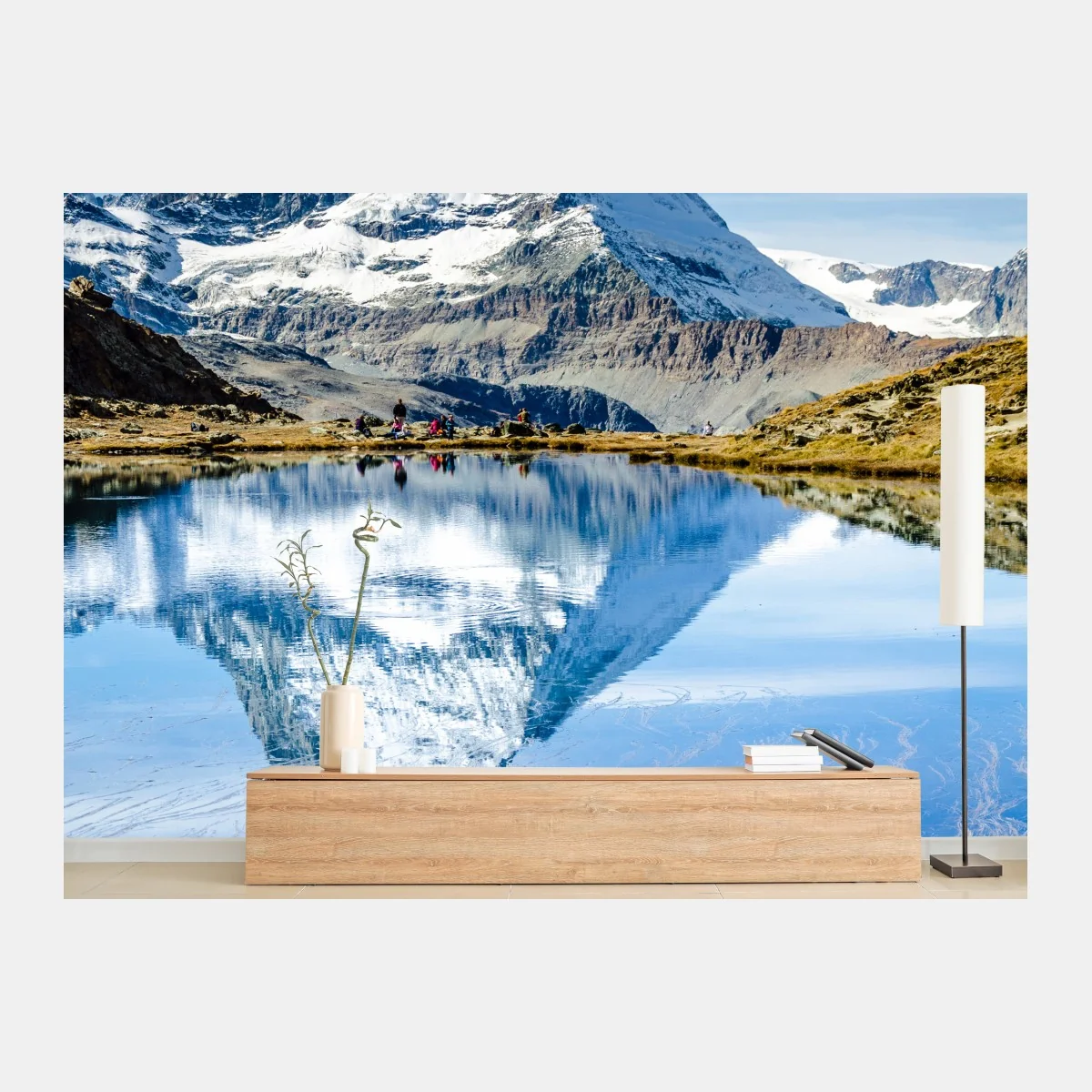 Fotomural reflejo majestuoso del Matterhorn en lago alpino – Pixers® Fotomural reflejo majestuoso del Matterhorn en lago alpino – Pixers®