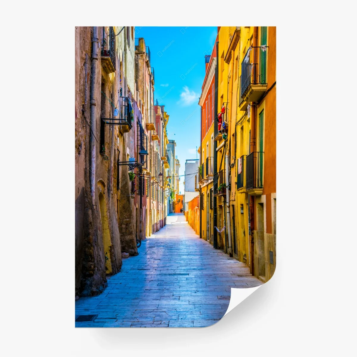 Fotomural calle colorida en casco antiguo mediterráneo – Pixers® Fotomural calle colorida en casco antiguo mediterráneo – Pixers®
