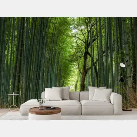 Fotomural sendero en bosque de bambú – Pixers®