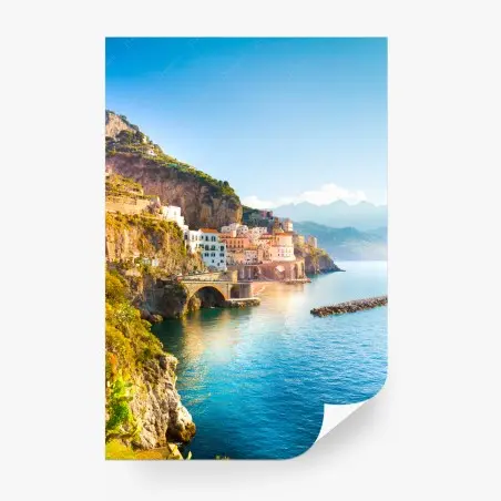 Fotomural puesta de sol en la Costa Amalfitana – Pixers®