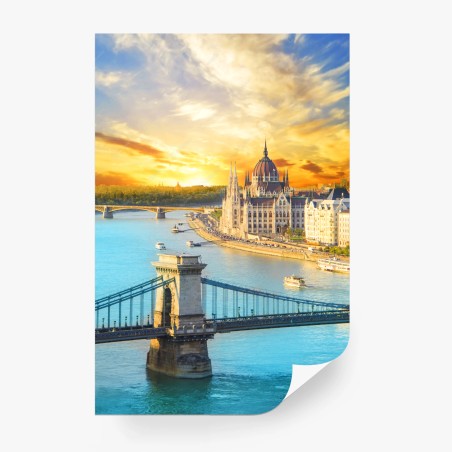 Fotomural amanecer sobre el parlamento de Budapest – Pixers®