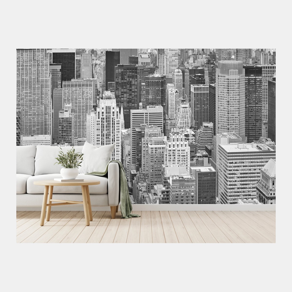 Fotomural panorama en blanco y negro de Nueva York – Pixers®