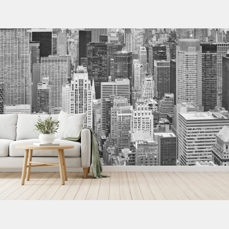 Fotomural panorama en blanco y negro de Nueva York – Pixers®