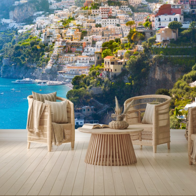 Fotomural panorama de Positano en la costa Amalfitana
